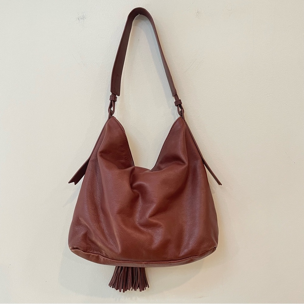 Margot Rich Brown Leather Hobo Bag